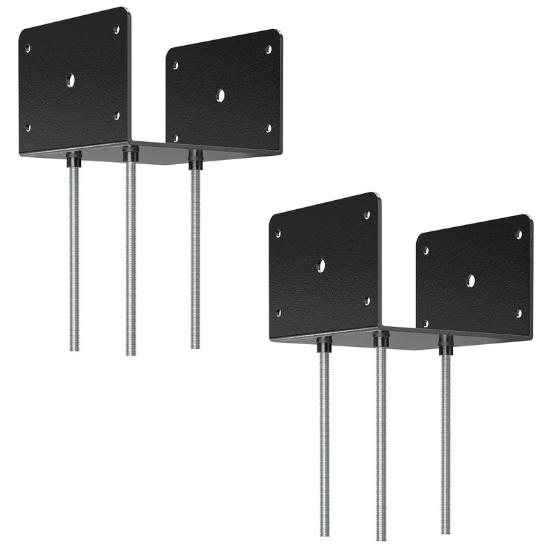 FMhotu 6x6 Concrete Post Base(2 PCS), Deck Post Base Holder