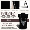 RJ Displays Jewelry Display for Vendors, Black Velvet Necklace Display