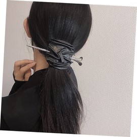 BIUDECO 2pcs Retro Leather Hair Slide Sticks Hairpin Bun Maker for Women for Various Hairstyles and Elegant Hair Accessories