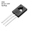 sourcing map 10 Pcs D882 Transistor 3A TO-126 NPN 3