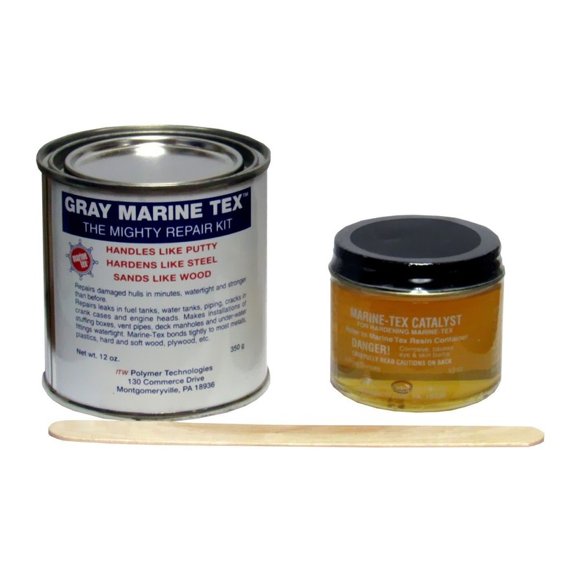 TRAVACO PRODUCTS- MARINE TEX Marine-TEX 14 OZ KIT Gray