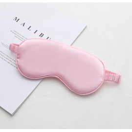 Generic Veewon 2pcs Sleep Mask Simulated Silk Eye Masks with Adjustable Strap for Sleeping Gifts, Pink Gray