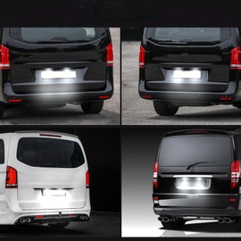 NP Error Free LED License Plate Light for M-erc-edes for B-enz V-ito W639 / S-printer 906 / V-iano W639 Pack of 2