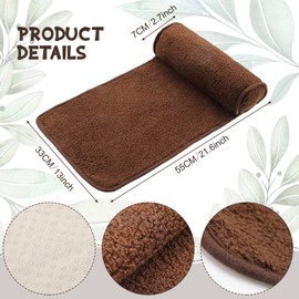 Weysat Neck Pillow for Recliner Head Pillow Adjustable Plush Pillow Neck Roll Non Slip Fleece Couch Neck Head Support Pillow for Travel Home Recliner Sofa Armchair(Brown)