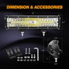 LED Light Bar 12Inch 300W Off Road Light Pods,KINGOPT LED