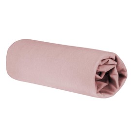 roba Lil Planet Fitted Sheet, 60 x 120 - 70 x 140 cm, Baby Bed Sheet for Children's Mattresses, Organic Cotton, GOTS and Oeko-Tex Standard 100, Pink / Mauve