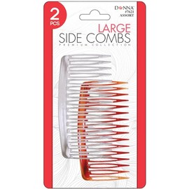 DONNA SIDE, POCKET COMBS Large Side Combs Great for All Hair Type, Hair Styling Comb for Women, Men Convenient to Use Everyday Asst Color