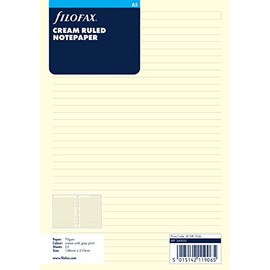 Filofax A5 Cream Ruled Notepaper