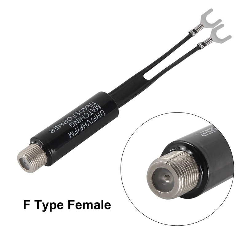 12Pcs 75 Ohm to 300 Ohm Adapter UHF/VHF/FM Balun Transformer