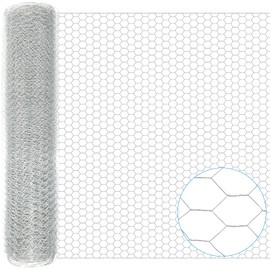 45 in X 100 ft Chicken Wire Fencing Metal Floral Chicken Wire Fence for Crafts 1 Inch Hexagonal Galvanized Poultry Wire Netting for Chicken Coop Barrier Rabbit Cage