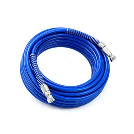 QWORK Airless Paint Hose, 2 Pack 50 Ft. x 1/4 In Airless Paint Sprayer Hose, 3300 PSI Universal Flexible Fiber Tube, High Pressure Sprayer Tube, Blue