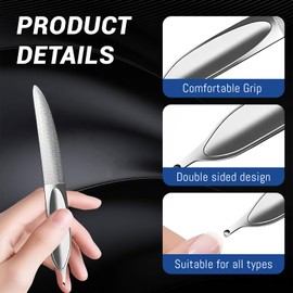 Yamobi polierfeile fingernägel für Naturnägel Profi Metall Nagelfeile Maniküre Nagelfeilen Set Doppelseitige Nagelfeile Griff Fingernägel Zehennagel