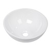Beslend Round Bathroom Vessel Sink Bowl - 16x16 inch Modern