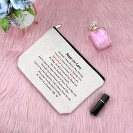 Sister in Law Wedding Gift Cosmetic Bag Sister in Law Birthday Gift Makeup Bag Funny Sister in Law Gifts Future Sister in Law Gifts Cosmetic Pouch Wedding Gifts for Sister in Law