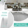 Tioncy 2 Pcs Faucet Mat Sink Splash Guard Oval-hole Oval