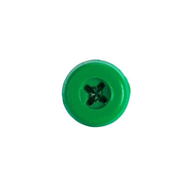 Sealey PTNPG License Plate Screw 4.8 x 18mm Green (Pack