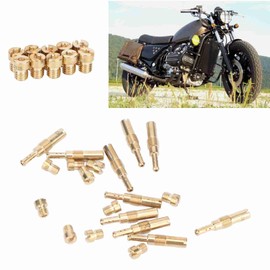 Carburetor Main Jet Kit, Metal 10 Pcs Slow Pilot Jets and 10Pcs Carburetor Main Jets Set, Replacement for Keihin PWK CVK Type PE Carburetor, OKO CVK Main Jet, Slow Pilot Jet