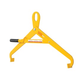 Vestil DTH-1000 Steel Horizontal Semi Automatic Drum Tong 3-1/2 In. x 41-1/4 In. x 21-3/4 In. 1000 Lb. Capacity Yellow