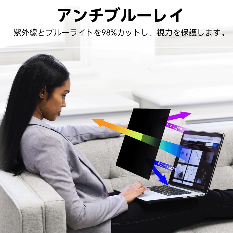 Makinda 14 Inch 16:10 Peeping Prevention Filter for Laptop, Privacy