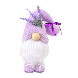 Hopbucan Lavender Swedish Gnomes Decoration for Home Pastel Spring Summer Tiered Tray Plush Decor Nordic Dwarf Easy Install