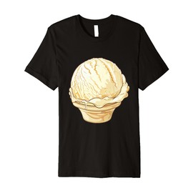 Vanilla Ice Cream Round Image Premium T-Shirt