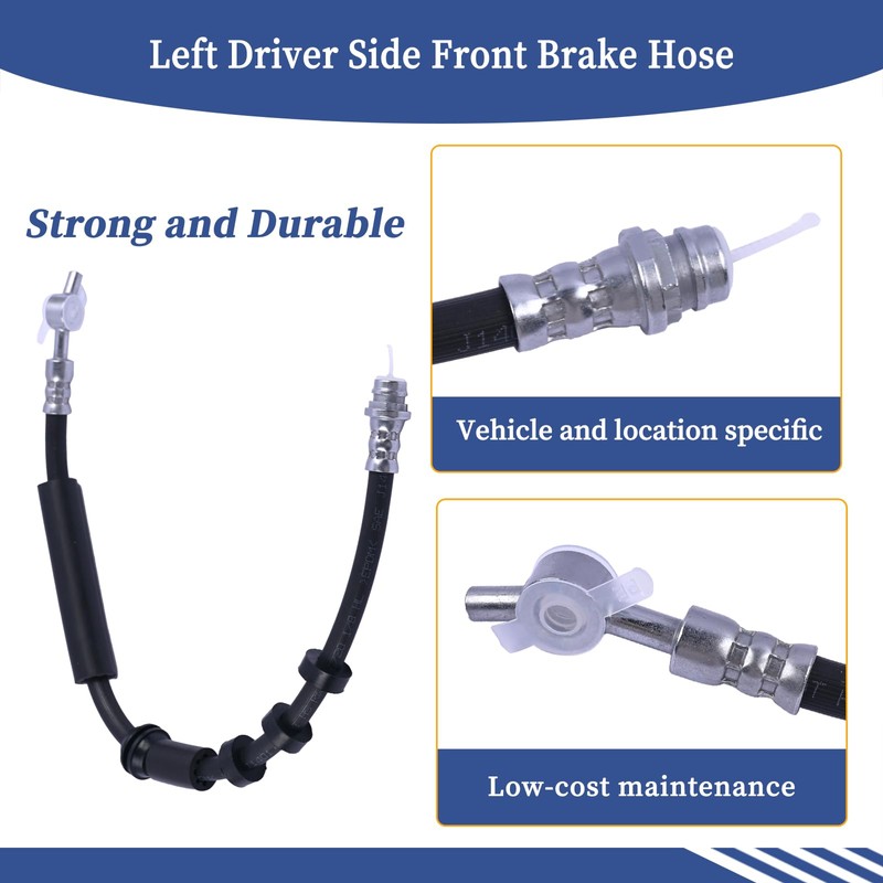 Getfarway Left Driver Side Front Brake Hose LR075355 LR059121 Compatible