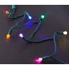 Vickerman 50 luces LED multicolor cable verde G12 juego de