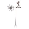 Wind Spinners Iron Hummingbird Metal Windmill Wind Sculpture for Outdoor
