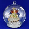 Four Cart Cute Handmade Glassware LED Dome Green Tree