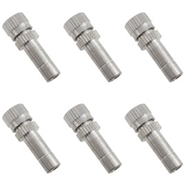 AYLIFU Mist Nozzle Brass Hose Nozzle Mister Nozzles Silver 27.5×6mm/1.08×0.23inch Tips for Outdoor Irrigation and Cooling Systems in Landscaping 6PCS
