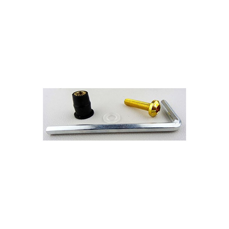 Set of 10 Anodised Motorcycle Aluminium Screws Hexagon Socket Lens