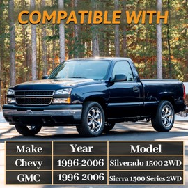 GDYDI 4'' Rear Drop Shackles and Hangers Kit for 1996-2006 Chevy Silverado 1500 GMC Sierra 2WD Truck Short Bed Only Lowering Leveling Set