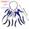 GORTIN Boho Feather Headband Indian Hippie Headpiece Festival Feather Hair