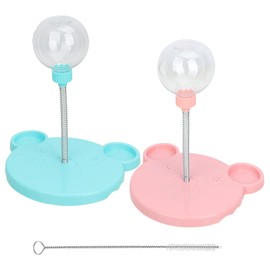 Wackelndes Hundeleckerli Spielzeug, 2 Stück Futterspielzeug Hund, Interaktives Hundespielzeug für Gesunde Essgewohnheiten und Geistige Anregung (Blau Rosa)