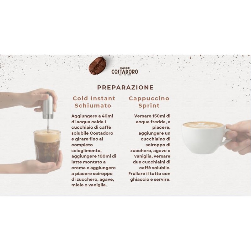Costadoro Caffè Solubile, 1 Barattolo da 100g di Caffè Liofilizzato,