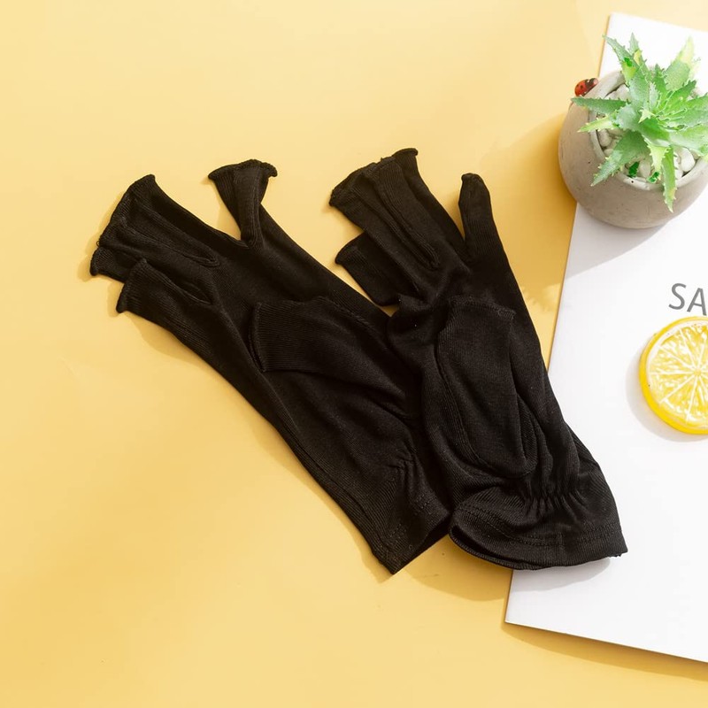 SCOLORKI Silk Gloves, 100% Silk, Women's, UV Rays, Smartphone Compatible,