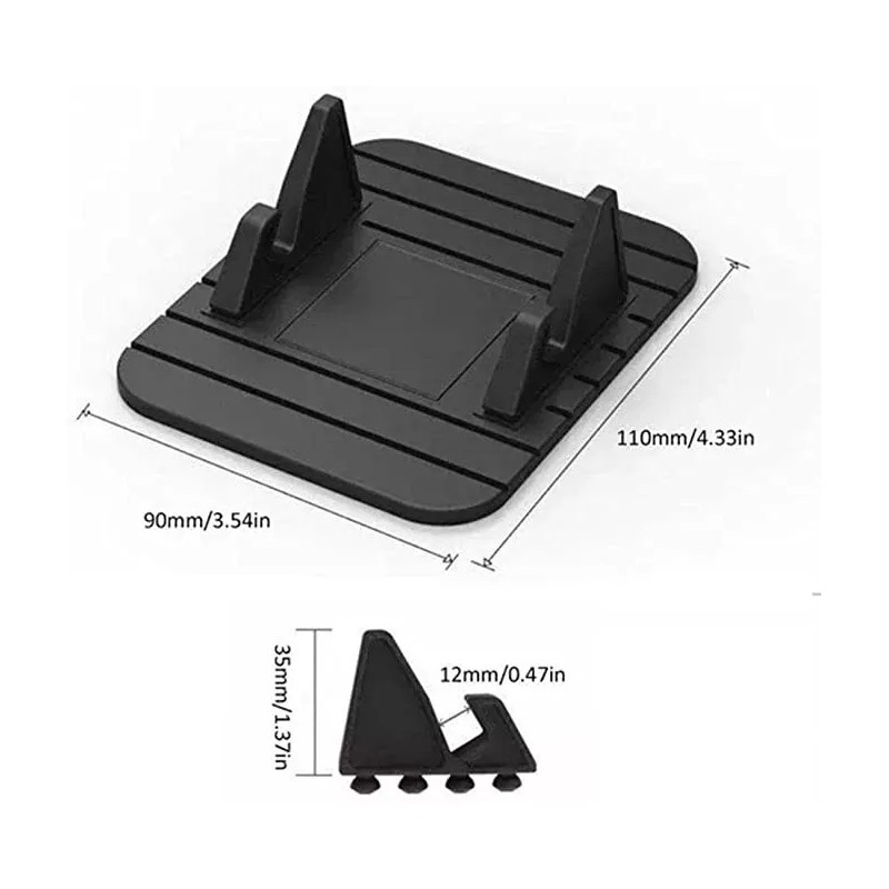 Unbranded Car Anti-Slip Dashboard Rubber Mat Mount Holder Pad Stand