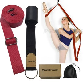(Red) - Price Xes Leg Stretcher, Door Flexibility & Stretching Leg Strap - Great for Ballet Cheer Dance Gymnastics or Any Sport Leg Stretcher Door Flexibility Trainer Premium Stretching Equipment
