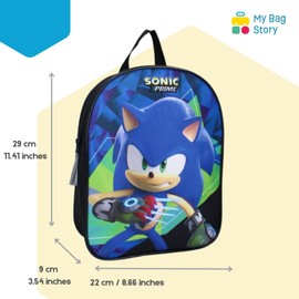 mybagstory Backpack - Sonic - Black - Kids - School - Nursery - Crib - School Bag for Boys - Size 29 cm - Adjustable Straps - Gift Idea, Black, 29 cm, black