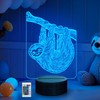 CoolGift Mart Sloth Night Light, 3D LED Optical Illusion Sloth
