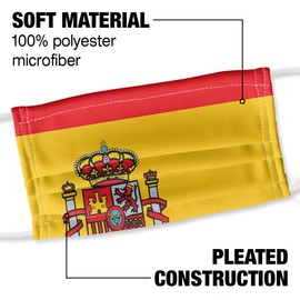 Popfunk Spain Flag 1-Ply Reusable Face Mask Covering, Unisex