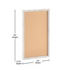 Flash Furniture Rustic Wall Mount Cork Board, for Home, Office,