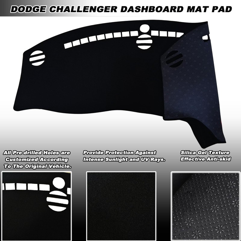 KEEGTBOX Dashboard Mat Cover Interior Center Console UV Rays Protector