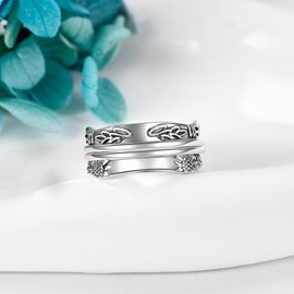 925 Sterling Silver Spindle Ring, Sunflower Ring, Spinning Ring, Unwind Ring Gift for Women, Sterling Silver