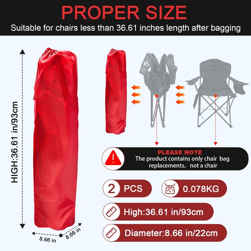 Camping Chair Bags Replacement for Coleman, Camp Folding Chair Bag