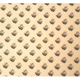 Marcus Brothers Textiles Devon County BTY Karen Styles Marcus Brothers Civil War Floral Green Gold Ivory
