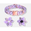 Pimaodog Dog Collar, Girl Dog Collar Puppy Collar Floral Pattern