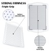2 Pcs Large Rectangular Non Slip Serving Tray with Handles,
