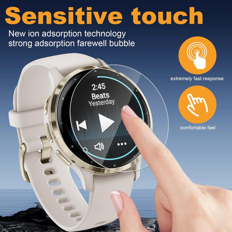 ECZOIL 4-Pack Screen Protector for Garmin Venu 3s TPU Self-Healing