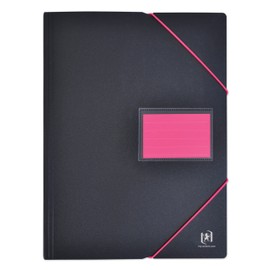 OXFORD A4 120 Views/60 Pockets Polypropylene Cover Two Tone Black Pink Student Folder